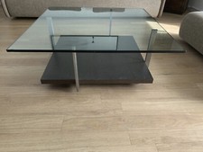 Couchtisch Glas/Holz/Metal auf