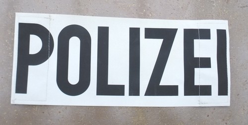 Rückenschild polizei mit - rückenschild,