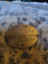 Erkennungsmarke Wehrmacht Festungspionierstab 4 Edelstahl 2.WK orig.