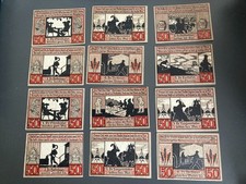 Lot Notgeld für Stendal Altmark 12 Scheine 15.Juli 1921
