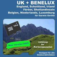 UK BENELUX Karte für Garmin