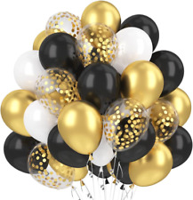 Luftballons Schwarz Gold 60