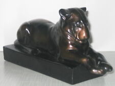 Briefbeschwerer Panther Leopard Tiger Figur massiv Kunststein 1,6 KG, 24x11x7cm