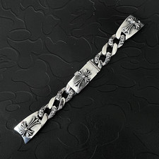 Chrome Hearts Style Watch Strap, Vintage Silver Cross Watch Band Bracelet