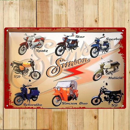 Blechschild simson habicht - blechschild,