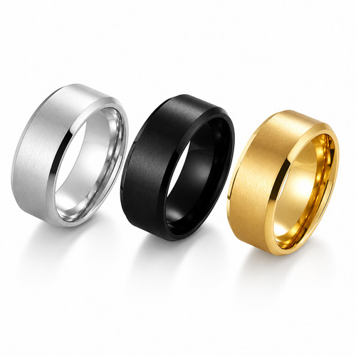 Edelstahl ring gold - ring, silber