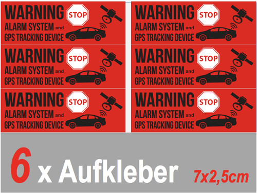 Alarmgesichert aufkleber - x,