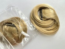 2x Clip-in Extensions Strähne Haarverlängerung Gelockt Haarteil Hellblond
