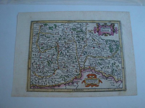 Karte holzschnitt bayern - karte,