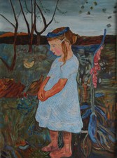 Elsbeth Expressionismus Mädchen Garten Paula Modersohn-Becker Kunst A3 159