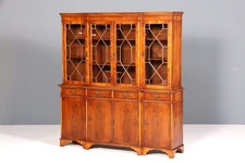 Wunderschöne Englische Vitrine Bibliothek Eibe Bücherschrank UK Buffet Schrank
