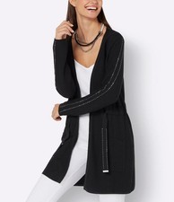 Damen Strickjacke Bindeband