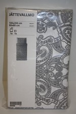 IKEA, Bettwäsche Set,  Jättevallmo, beige/grau, 140x200 Bettbezug + 80x80 Kissen