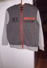 Sweatjacke , Kapuzenjacke mit Teddyfutter für  Jungen  Gr. 140