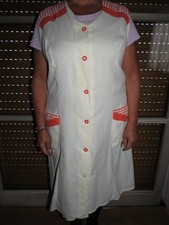 Nylon Kittel Schürze Kittelschürze Kleiderschürze  XXL