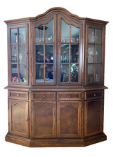 Vitrinenschrank, Nussbaum, Massivholz, Vitrine