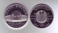 Silbermünze 10 Euro spiegelglanz 2005 Albert Einstein 