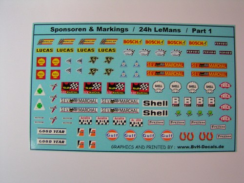 Decals sponsoren 24h - 1:24,