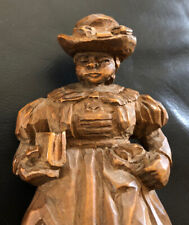 hübsche alte Holz geschnitzte Figur - Frau in Tracht - Bayern - Handgeschnitzt