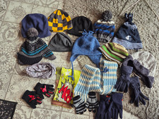 Bekleidungspaket Mütze Schal Loop Handschuhe Winter Hut Junge 128/134/122/116/11