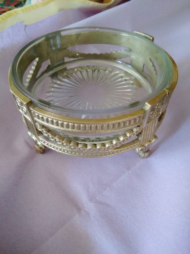 Antik glas schale - glas, in
