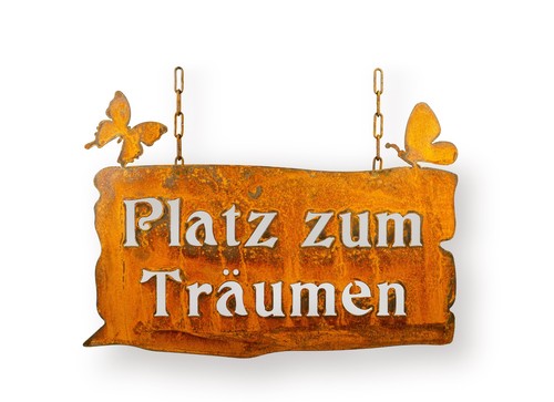 Edelrost schild platz - edelrost, zum