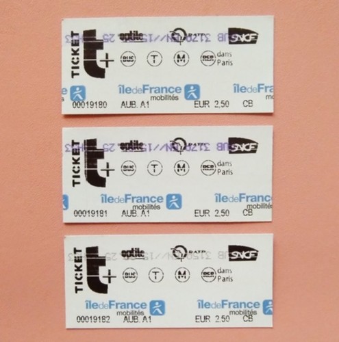 Tickets bahn - 3x, u-bahn