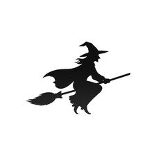 2x Hexe Auf Besen Vinyl