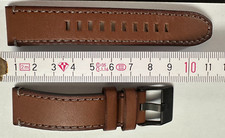 Original DIESEL DZ-4569 - Uhrenarmband braun 22mm - Edelstahlschließe Gun black