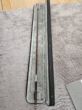 alter Geigenbogen Bogen gestempelt C.A.Hoyer mit Wappen u. echter Silbergarnitur