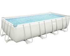 BESTWAY Frame Pool-Set Schwimmbecken Swimmingpool 488 x 244 x 122 cm rechteckig 