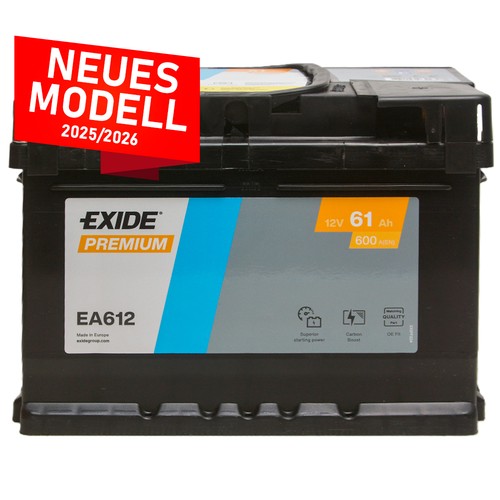 Exide autobatterie 61ah 12v - 61ah,