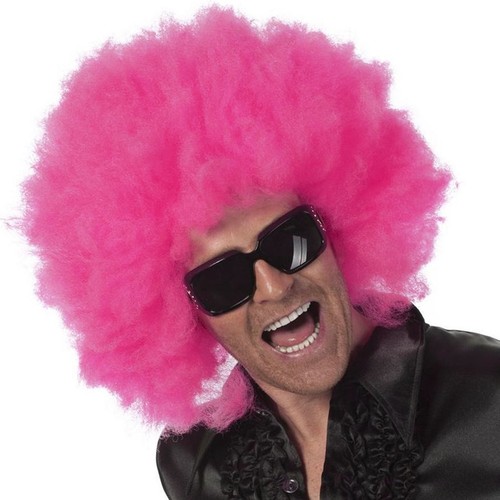 Pinke afro perücke - afro,