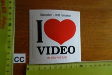 Alter Aufkleber Film Video Kino Gernsehen I like VIDEO Profi Burgel