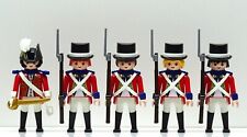 5 x MARINE INFANTRIE SOLDAT BRITEN Playmobil zu Royal Navy Rotröcke Custom RAR
