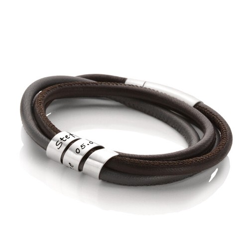Herrenarmband leder gravur - herrenarmband,