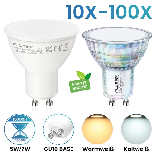 100x gu10 led - 5w,