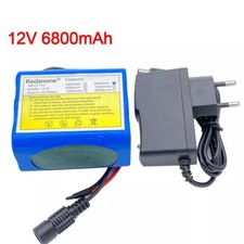 12V 6800mah Lithium 6.8Ah 3S2P Akkupack mit BMS +12.6V Ladegerät EU Stecker
