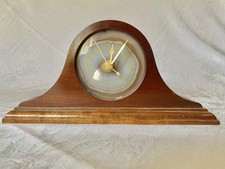 Art Deco Kaminuhr Tischuhr Holzgehäuse Mit Juramarmor Ziffernblatt - Handarbeit