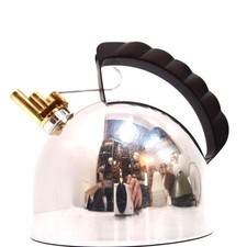 Wasserkessel Alessi Richard Sapper 2 Liter Wasserkocher Edelstahl Flöte Italien