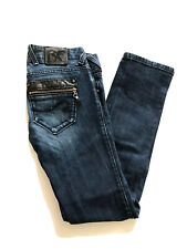 Orig. ReRock Hardrock Jeans Rock Festival Straight Stretch Denim w25 XS ‼