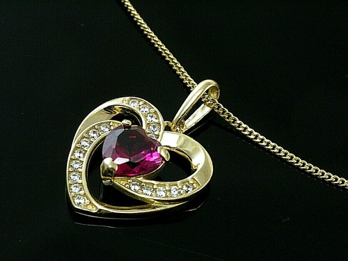 Goldkette mit herz anhänger - mit,