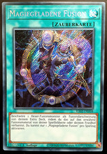 Magiegeladene Fusion Secret Rare Yugioh Dunkler Magier Deck Zauberkarte RA01-058