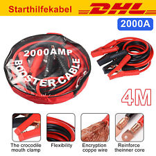 2x4M 2000AMP Starthilfekabel Überbrückungskabel PKW LKW Starterkabel Schwarz/Rot