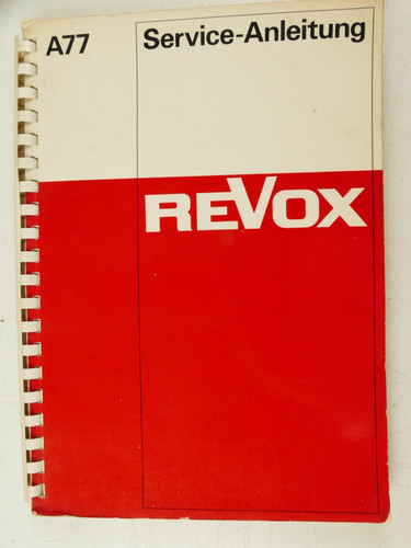 Revox service anleitung 77 - anleitung,