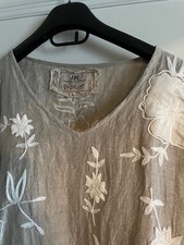 Jeanne d‘ Arc Living femme facon Midi Kleid  leinen beige Größe 40/42