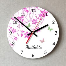 Kinderzimmeruhr Schmetterlinge