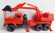 Modellauto Bagger-LKW Kraz 260 AO-4421 rot, 6x6 in 1:43 USSR, DDR in OVP