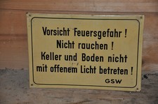 Altes Blechschild 50er