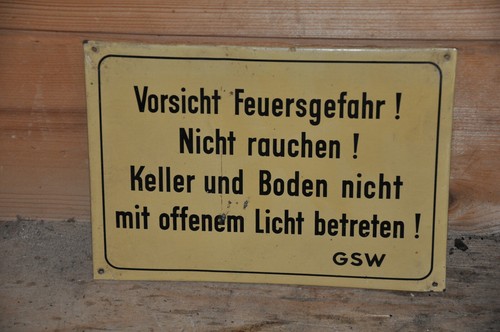 Altes blechschild 50er - blechschild,